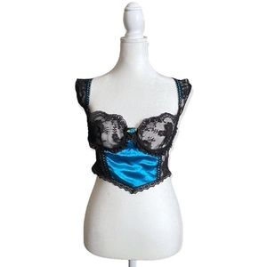 Vintage Lace Blue Bustier